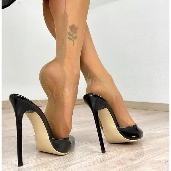 Gio Stockings Nylons Atlanta Heel Bronze – Bild 6