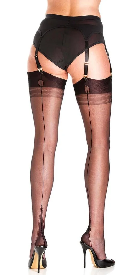 Gio Stockings Nylons Harmony Outline Schwarz