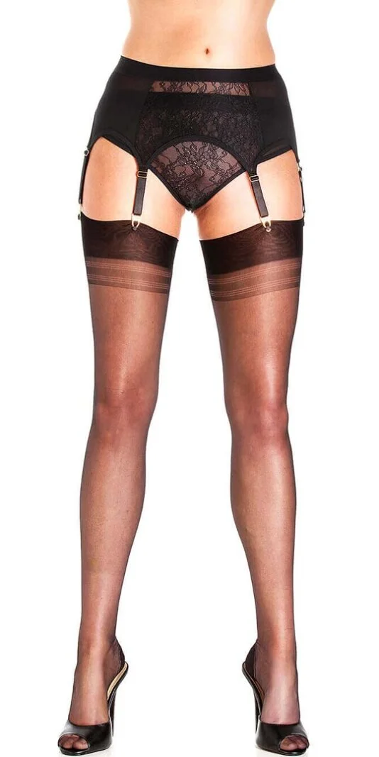 Gio Stockings Nylons Harmony Outline Schwarz – Bild 3