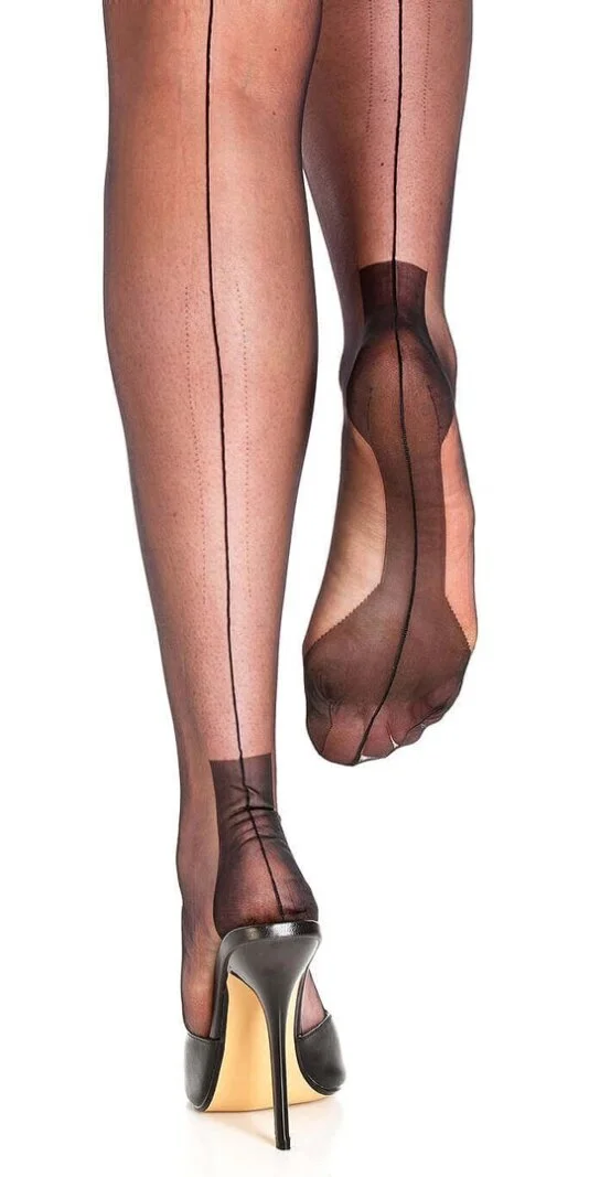 Gio Stockings Nylons Havana-Heel Schwarz – Bild 2