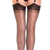 Gio Stockings Nylons Manhattan Outline Heel Schwarz