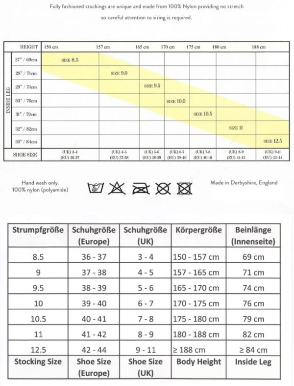 Gio Stockings Nylons Manhattan Outline Heel Schwarz – Bild 7