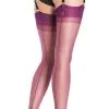 Gio Stockings Nylons Pointed Heel Pflaume