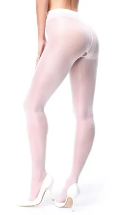 Miss O Ouvert-Strumpfhose 40 DEN Weiß