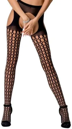 Passion Ouvert-Strumpfhose Aus Grobmaschigen Netz