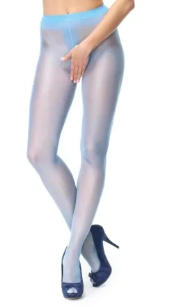 Miss O Ouvert-Strumpfhose Hellblau