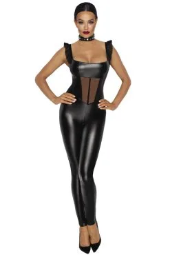 Noir Handmade Overall Mit Tüll-Einsätzen