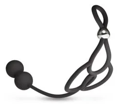 Rebel Men's Gear Penis-/Hodenring Mit 2er-Analkugel-Strang