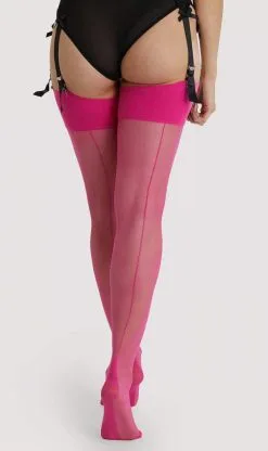 Pinke Nylons Mit Pinker Naht