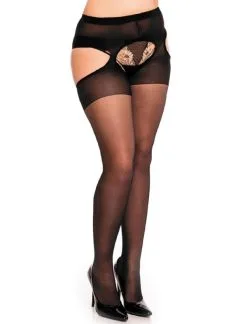 Glamory Plaisir Ouvert Strumpfhose Schwarz