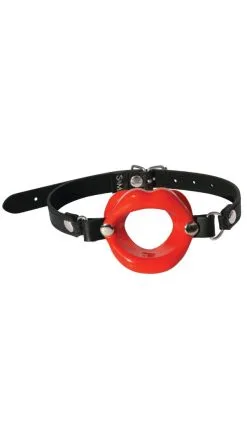 Silikon Lippen-Knebel Rot