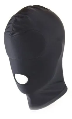 Spandex-Maske Mit Offenem Mund Schwarz