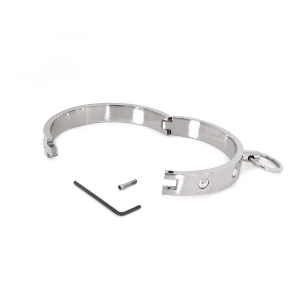 Stahlhalsband Mit Glitzersteinen – Bild 4