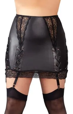 Strapsrock Im Mattlook Mit Spitze