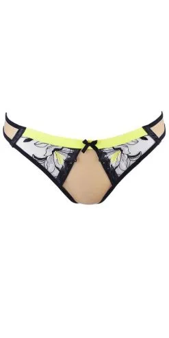 Axami String Mit Blütenstickerei