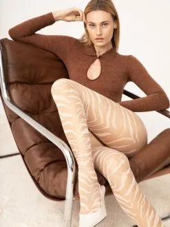 Fiore Strumpfhose Tigris Haut-Weiß