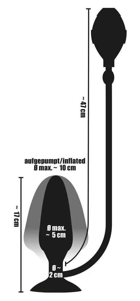 True Black Inflatable Butt Plug – Bild 2
