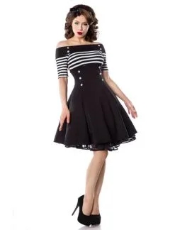BELSIRA Vintage Kleid Gestreift