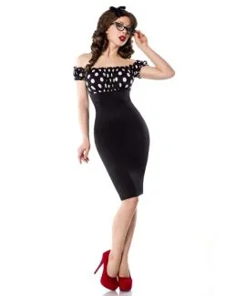 BELSIRA Vintage Pencil-Kleid Schwarz