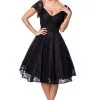 BELSIRA Vintage Spitzen-Kleid Schwarz