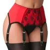 Vintage Strumpfhalter Mit 6 Haltern Rot