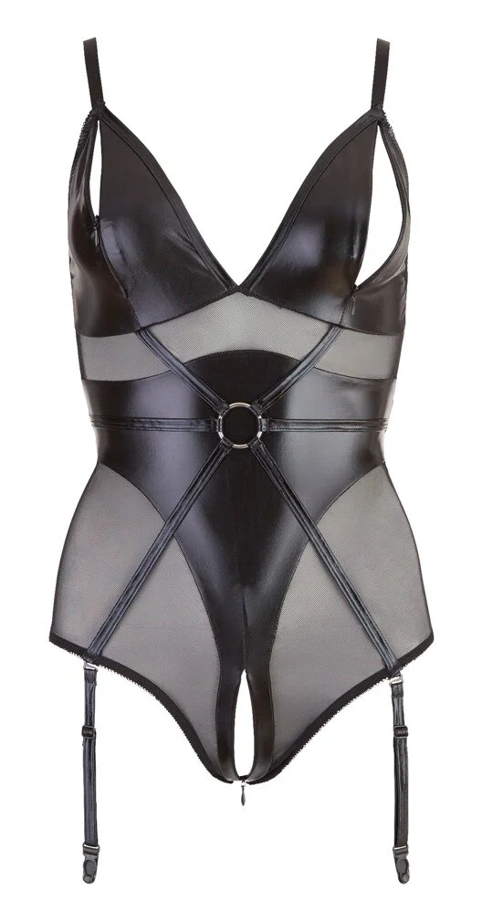 Wetlook Mesh Ouvert Body Mit Fesseln – Bild 5