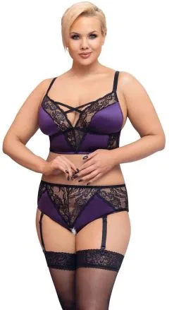 XXL-Bralette Und Straps-Slip Ouvert