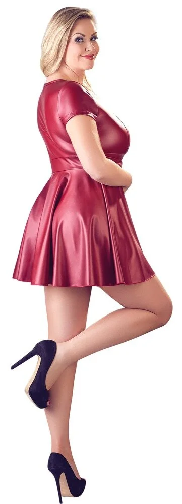 XXL-Kkleid Mit Zierschnalle Rot – Bild 2