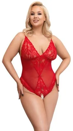 XXL-Ouvertbody Mit Spitzeneinsätzen