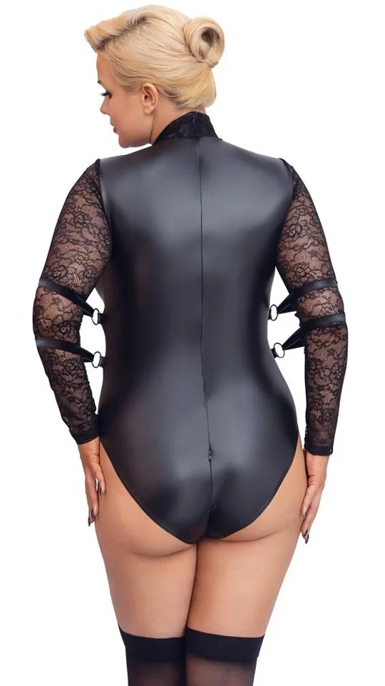 XXL-Wetlookbody Mit 4 Armfesseln – Bild 2