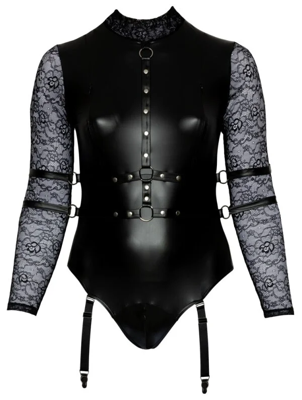 XXL-Wetlookbody Mit 4 Armfesseln – Bild 6