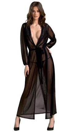 Passion Zinnia Hausmantel Schwarz